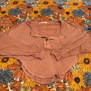 Free people melodi Henley in mauve XS